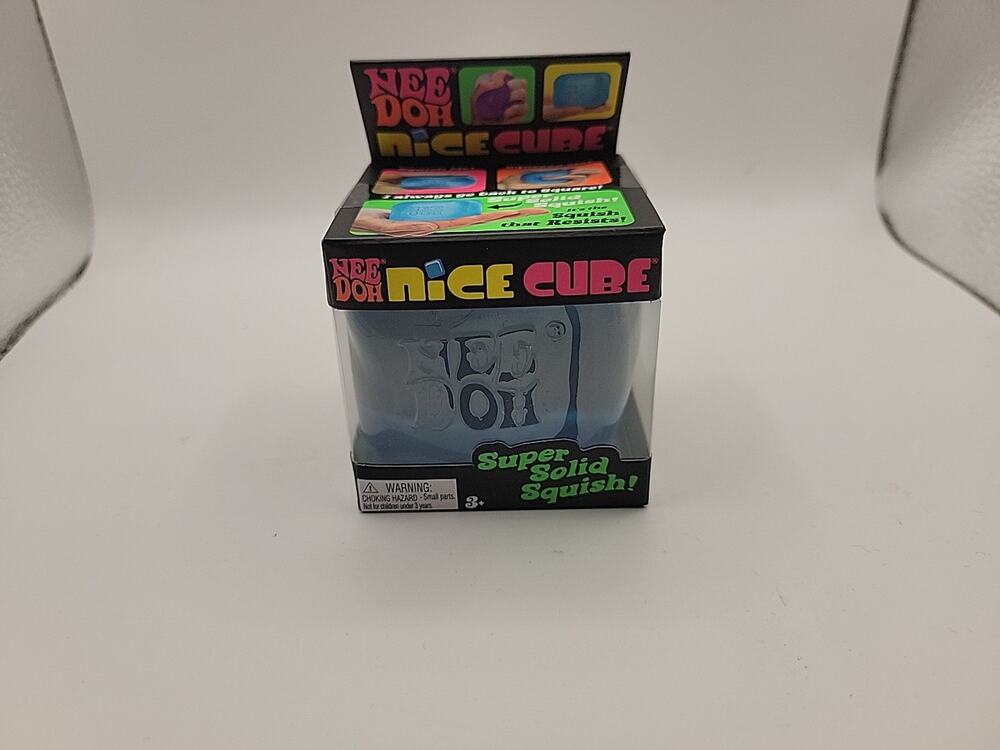 NeeDoh Nice Cube Nee Doh Squishy Ice Cube New Blue Sealed Super Solid Squish